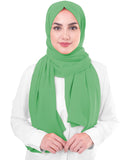 Inessence Forest Green Cotton Voile Scarf Women Girls Wrap Large Size Hijab