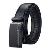 Maikun Mens Belt, Leather Belt For Men Casual, Black Formal Belts With Automatic Adjustable Buckle 3238