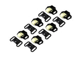 QCAA Single Roller Wheel Spring Cabinet Furniture Closet Door Catch Latch, Matte Black, Made in Taiwan, 6 Pack