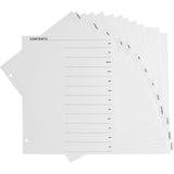 Business Source 05856 Index Dividers, JanDec, 3HP, Letter, 12/ST, 12/ST, White