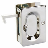Emtek Pocket Door Passage Lock Set, Polished Chrome