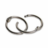 Charles Leonard Loose Leaf Rings with Snap Closure, Nickel Plated, 0.75 Inch Diameter, Silver, 100Pack (R19)