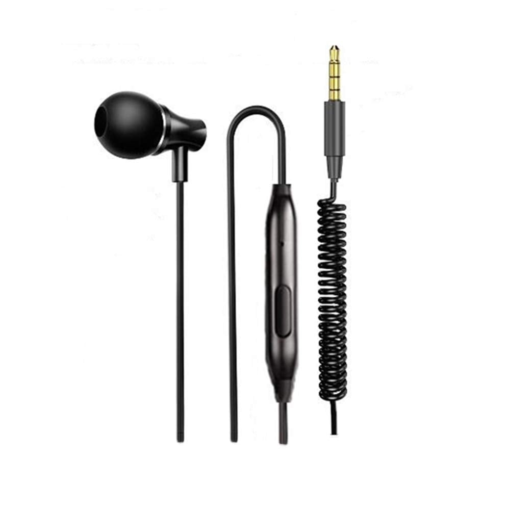 LINHUIPAD k8 Single Side Earphone in-Ear Stereo to Mono Earbud Headphones,3.5mm Plug Metal Noise Isolating Earplugs with mic,Spr