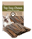Top Dog Chews 10- 12 Roasted All Natural Beef Esophagus Jerky, 30-Pack - Free Range Beef Gullet Jerky Dental Treats for Dogs, Si