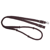 Tough 1 Knotted Cord Roping Reins, Brown