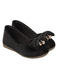 Shoetopai Women'S Black Velvet Ballerina Flats With Bow & Pearl Detail Elegant Slip-On Belly Shoes For Casual & Party Eu37,Black,4,B0BSCBHRGK