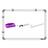 Yajnas Aluminium White Board 3 Feet X4 Feet Non Magnetic Double Sided | Front Side Whiteboard And Back Side Chalk Board, 1 Duste