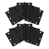 Design House 188938 Square Corner Steel Door Hinge Door Hardware Door Hinges Interior, 3.5 x .5, Matte Black, 10Pack