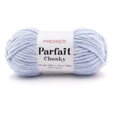 Premier Parfait Chunky Yarn - Super Bulky, Ideal for Knitting and Crocheting, Chenille, Pale Blue, 3.5 oz, 131 Yards
