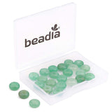 BEADIA Natural Green Aventurine Rondelle Stone with Large Hole (4mm) Loose Semi Gemstone Beads for Jewelry Making 10mmx4mm 24pcs