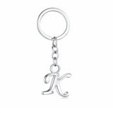 Caristo English Alphabet Letter K (Kc1) Silver Metal Name Keychain For Car Bike Men Women Kids