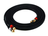 Monoprice Premium TwoChannel Audio Cable 12 Feet Black | 2 RCA Plug to 2 RCA Plug 22AWG, Male to Male