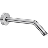 YASFEL Chrome 10-Inch Shower Extension Arm with Flange & Teflon Tape for Shower Head & Handheld Head (SUS 304, Chrome, NPT)