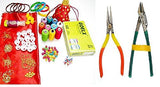Goelx AllIn1 Silk Thread Jewellery Making Kit With Tools And Beautiful Jewellery Pouch Bangle Size 2.10