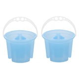 Ciieeo Art Brush Cleaner 2Pcs Brush Basin Portable Water Bucket Basin Plastic Brush Washer Wash Tanks Painting Water Pots for Cl