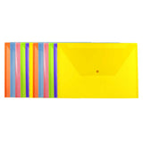 JAM PAPER Plastic Envelopes with Snap Closure - Legal Booklet - 9 3/4 x 14 1/2 - Assorted Colors - 12/Pack