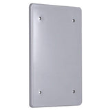 BELL PBC100GY Weatherproof Device Receptacle Blank Cover, 1Gang, Gray
