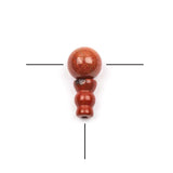 Cherry Blossom Beads Red Jasper 10mm Guru Bead with 7x10mm Tower - 3 Sets per Bag
