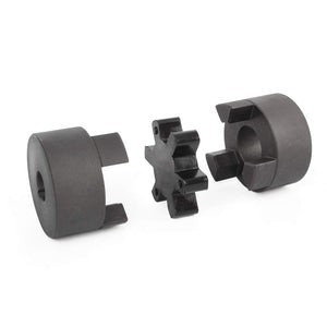 1/2 to 3/4 L075 Flexible 3-Piece L-Jaw Coupling Coupler Set & Rubber Spider for Log Wood Splitter Hybrid Equipment