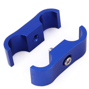 6AN Hose Separator Clamp Aluminum Fuel Line Mounting Clamp Divider Hose Fitting Adapter Fit for 3/8 Fuel Line, Oil Line, Brake L