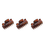 Parcelona French Classic Very Small 1.5 Tortoise Brown Claw Clips, 3pcs