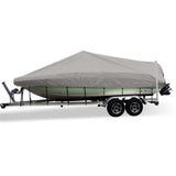 CSR 78011 Flex-Fit Cover for V-Hull Fishing Boats - 17 to 19, Haze Gray