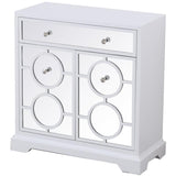 Elegant Decor Modern 32 Accent Cabinet In Hand Painted White