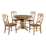 Sunset Trading Brook 5-Piece 42-60 Extendable Wood Dining Set In Cream