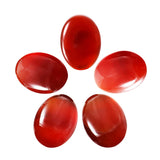Nupuyai Pack of 5 Oval Carnelian Cabochons for Jewelry Making, Stone Cabochons Flatback DIY Art Project Jewelry Making Supplies,