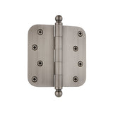 Grandeur Hardware 809010 4 Ball Tip Residential Hinge with 5/8 Radius Corners, 4 x 4, Antique Pewter
