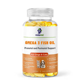 Omega 3 Fish Oil for Dogs & Cats | Dog Prenatal Vitamins | Joint Support | Brain & Heart Health | Pure EPA DHA Omega 3 for Dogs 