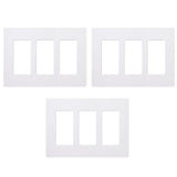 Lutron Claro Light Switch Cover Plate, 3 Gang Wallplate, for Decorator Light Switches, Rocker Light Switch Cover, Outlet Cover, 