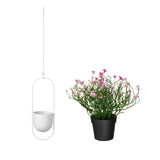 Ikea ChilistrN & Fejka Set| Hanging Planter With Artificial Pink BabyS Breath | Indoor & Outdoor Modern Decor