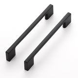 Ravinte Decor 25 Pack Kitchen Cabinet Handles 5 Hole Center Wide Foot Drawer Pulls - Black Cabinet Pulls Solid Kitchen Hardware 