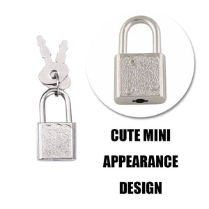 10pcs Mini Cute Diary Padlock Tiny Small Luggage Locks with Keys for Jewelry Boxes Decor Backpack Travel