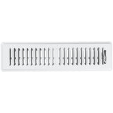 Shoemaker Manufacturing, Soft White, 2x12, Premium Floor Register, All Steel Heavy Duty Vent Cover