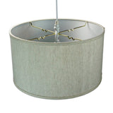 18"W 2 Light Swag Plug-In Pendant Textured Oatmeal with Diffuser White Cord