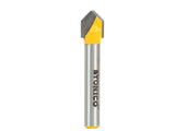 YONICO Router Bits V Groove Flat Bottom 90 Degree X 3/8Inch Diameter 1/4Inch Shank 14987q