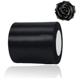 Black Ribbon 4 Inch Wide - 25 Yards Black Satin Ribbon for Ribbon Cutting Ceremony Grand Opening, Wedding Chair Sash, Gift Wrapp