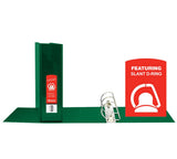 BAZIC 2Inch Green SlantD Ring View Binder with 2 Pockets
