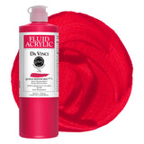 DA VINCI PAINTS Professional Artist Fluid Acrylic Paint, Quinacridone Red, 16oz