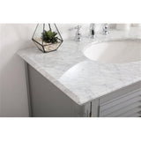 Elegant Decor Rhodes 36 Coastal Solid Wood Single Bathroom Vanity In Gray