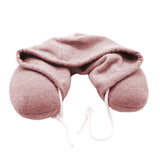 Raptas Travel Hooded Neck Pillows With Chin Support Adjustable 100% Pure Memory Foam, Soft & Comfortable With Breathable Cover