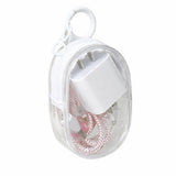 Vidox Cable Storage Pouch With Carabiner Clip Clear Pvc Organizer
