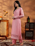 Libas Women'S Georgette Embroidered Kurta Set (48851 Peach