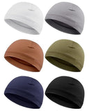 Paropakr Lightweight Summer Skull Caps Soft Cotton Lycra Beanie Hats Stretchy Helmet Liner Multifunctional Headwear For Men Wome
