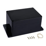 LMioEtool Junction Box IP65 Waterproof Dustproof ABS Plastic Universal Electric Project Enclosure with Fixed Ear Black 6.3x4.3x3