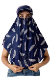 Women_Scarf_Blue_Print_A3 Printed Cotton Blend Women Scarf