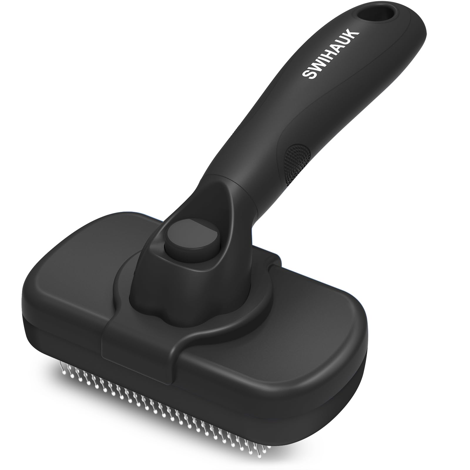 Swihauk Self Cleaning Slicker Brush for Dogs & Cats - Skin Friendly Deshedding and Grooming Brush for Haired Pets, Pet Supplies 