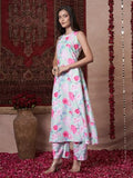 Gosriki Women'S Rayon Viscose Anarkali Printed Kurta With Pant (Thomas Pista-Vks01-Gs_Xl_Pista_X-Large),Pista,,B0DV4CLHJ7